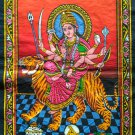 durga parvati uma sequin wall hanging tapestry ethnic batik painting art