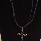 Silver and black cross