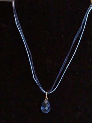 Blue tear drop crystal