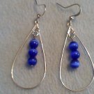Blue tear drop dangle