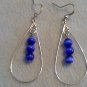 Blue tear drop dangle