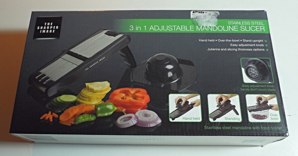 The Sharper Image 378 Stainless Steel 3 in 1 Adjustable Mandoline Slicer