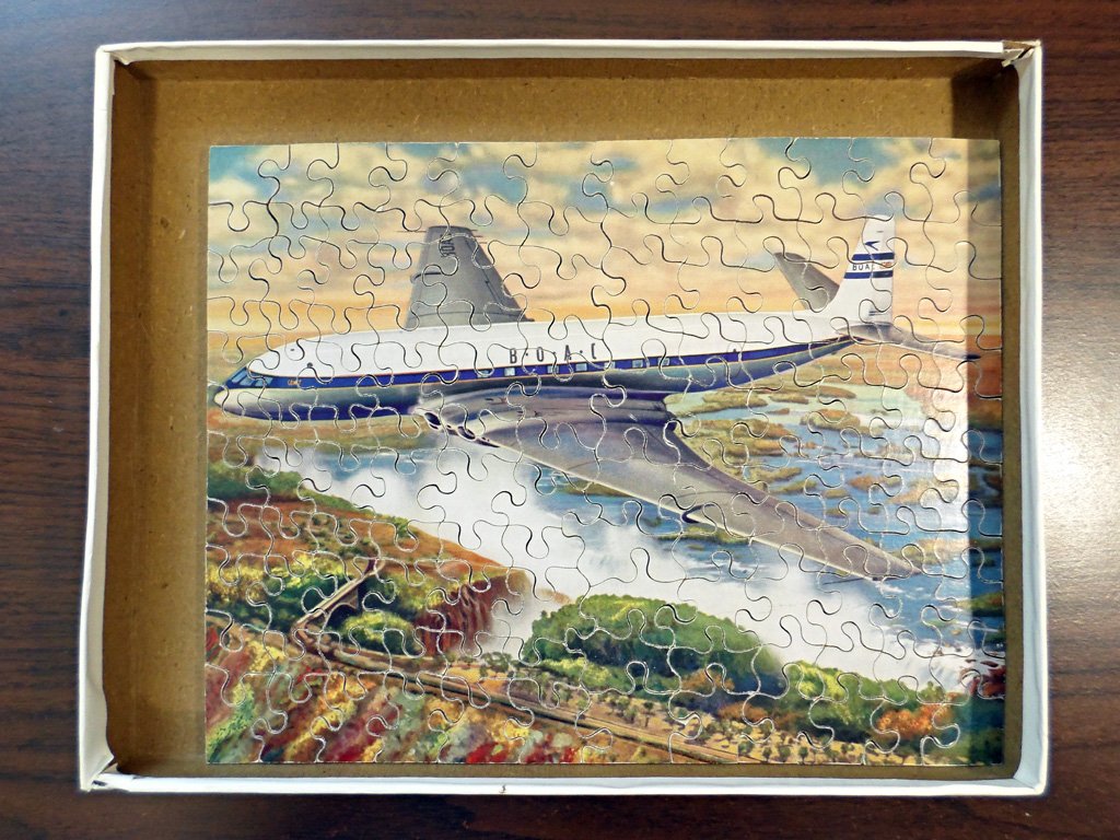 Vintage “Victory” Wood JigSaw Puzzle of a B.O.A.C over