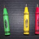 3 Vintage Crayon Memo Ink Pens Magnets