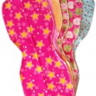 5 *NEW* GIRLY flannel baby BURP CLOTHS - SOFT & CUTE!!