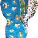    5 *NEW* BOY flannel baby BURP CLOTHS - SOFT & so CUTE!
