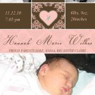 Cute! 10 Printed Baby Birth Announcement Photo Cards Girl Boy - Pink Blue Any Color