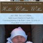 Cute! 10 Printed Baby Baptism Photo Invitations Girl Boy - Pink Blue Any Color Batizmo Invitaciones