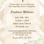 Cute! 10 Printed Baby Baptism Floral Invitations Girl Boy - Pink Blue White Any Color