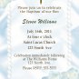 Cute! 10 Printed Baby Baptism Floral Invitations Girl Boy - Pink Blue White Any Color