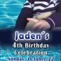 Summer Pool Personalized Picture Photo Birthday Party Ticket Invitations Children Kids Shark