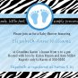 Cute! 10 Printed Baby Shower Jungle Zebra Invitations Girl Boy - Pink Blue Any Color Safari Zoo