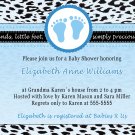 Cute! 10 Printed Baby Shower Jungle Leopard Invitations Girl Boy - Pink Blue Any Color Twin Zoo