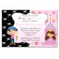 4x6 or 5x7 Pirate Princess Birthday Party Invitations Girl Baby Polka Dot Castle Print Yourself U