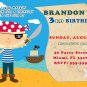 10 4x6 Pirate Captain Birthday Party Photo Invitations Boy Baby 1st 2nd Parrot Boat Beach