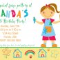 4x6 or 5x7 Pottery Art Birthday Party Photo Invitations Boy Girl Print Yourself U