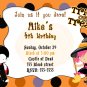 Print your own - Halloween Birthday Party Invitations Costume Witch Dracula Girl Boy Twins