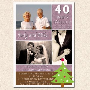 20 Damask Monogram Christmas Anniversary Engagement Photo Party Invitations 4x6