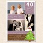 20 Damask Monogram Christmas Anniversary Engagement Photo Party Invitations 4x6