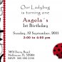 Printable Ladybug Birthday Party Photo Invitations Girl 1st 2nd Lady Bug