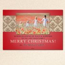 Personalized Holiday Photo Card - Custom Printable U Print Yourself Damask Monogram