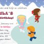 10 ct Iceskating Birthday Party Photo Invitations Skate