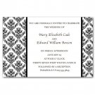 100 with envelopes 5x7 Wedding Engagement Anniversary Invitations Damask Monogram Black White
