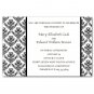 Printable Wedding Engagement Anniversary Invitations Damask Monogram Black White