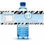 Printable Zebra Feet Water Bottle Labels Wrappers Baby Shower Blue Boy Birthday Party
