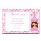 10 Fairy Princess Thank You Card Notes Birthday Party Baby Shower 1st 2nd Girl Pink Polka Dots