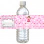 Printable Fairy Princess Water Bottle Labels Wrappers Birthday Baby Shower Pink Polka dots girl