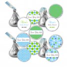 Printable Candy Sticker Print DIY Labels Tags Magnets Buttons Stickers Blue Polka Dots Hershey Kiss