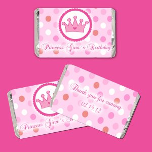 90 Fairy Princess Mini Candy Wrapper - Birthday Party Baby Shower Girl Pink