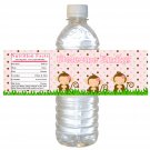 Printable Baby Monkey Shower Birthday Water Bottle Labels Wrappers Blue boy