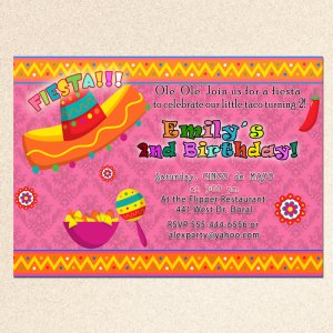 Mexican Fiesta Engagement Party Invitations Sombrero Margarita Birthday Baby Bridal Shower