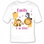 Personalized Jungle Pink Tshirt - Baby Birthday Girl Custom