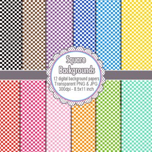 Square Pattern clipart digital printable background graphics