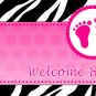 Printable Baby Feet Treads Water Bottle Labels Wrappers