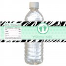 Printable Baby Feet Treads Lime Green Water Bottle Labels Wrappers