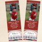 Printable Baseball Sports Photo Birthday Party Ticket Invitations Boy Baby Shower Birthday