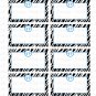 Printable Baby Shower Birthday Announcement Zebra Feet Cards Tags Blue