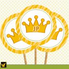 20 Personalized Cupcake Toppers Baby Shower Jungle Prince