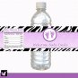 25 Personalized Violet Purple Baby Shower Bottle Water Labels Wrappers Stickers