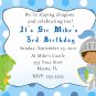 Printable Knight Dragon Birthday Party Invitations Polka Dots Boy Baby Print Yourself