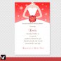 20 Snowflake Winter Bridal Shower Wedding Invitations White Bride Dress 4x6 Snow Flake