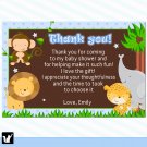 30 Thank You Cards Jungle Safari Zoo Baby Shower Birthday Party Baby Shower Girl Baby Notes 1st
