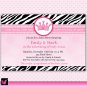 30 Pink Zerba Princess Crown Invitations Birthday Party Baby Shower