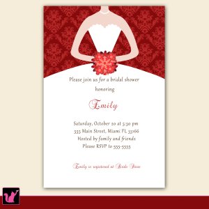 Printable Bridal Shower Christmas Invitations