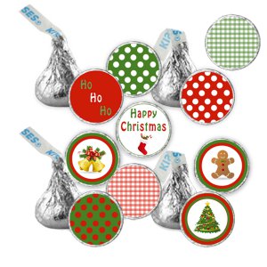 Stickers for Hershey Kiss - Printable pdf Christmas Holiday Party