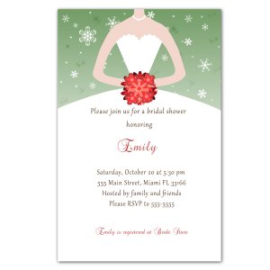Printable Bridal Shower Christmas Invitations